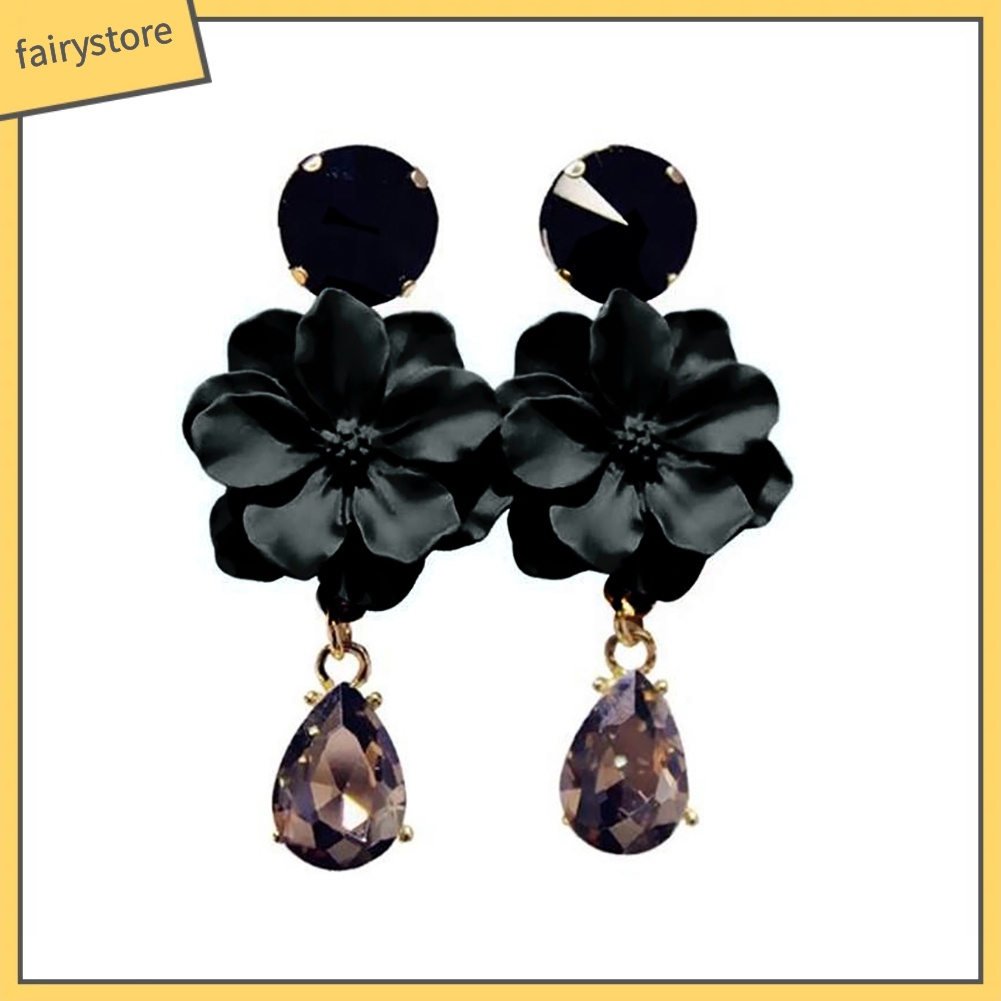 Khuyên tai hình hoa phong cách cổ điển cho nữ