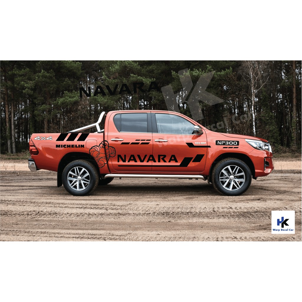 Tem xe NAVARA dán 2 bên sườn - tem xe ô tô giá rẻ hà nội- decal navara