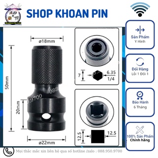 Đầu chuyển bulong 1/2 sang 1/4 vít