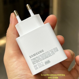 Củ sạc siêu nhanh 65w - ta865 chính hãng samsung, bản xuất hàn, chân tròn, bảo hành 12 tháng