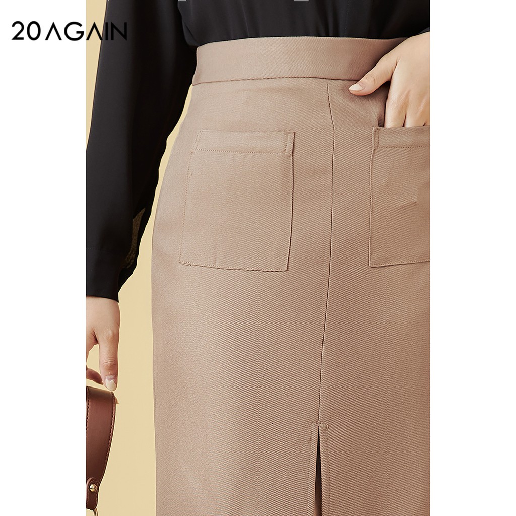 [Mã WABRAG99 giảm 10% đơn 99K] Chân váy dáng dài 2 túi ốp 20AGAIN, thiết kế công sở thanh lịch JDW1136 | BigBuy360 - bigbuy360.vn