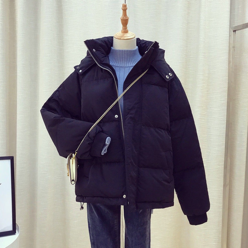Áo khoác phao cotton dáng rộng phong cách Hàn Quốc thời trang mùa đông cho nữ