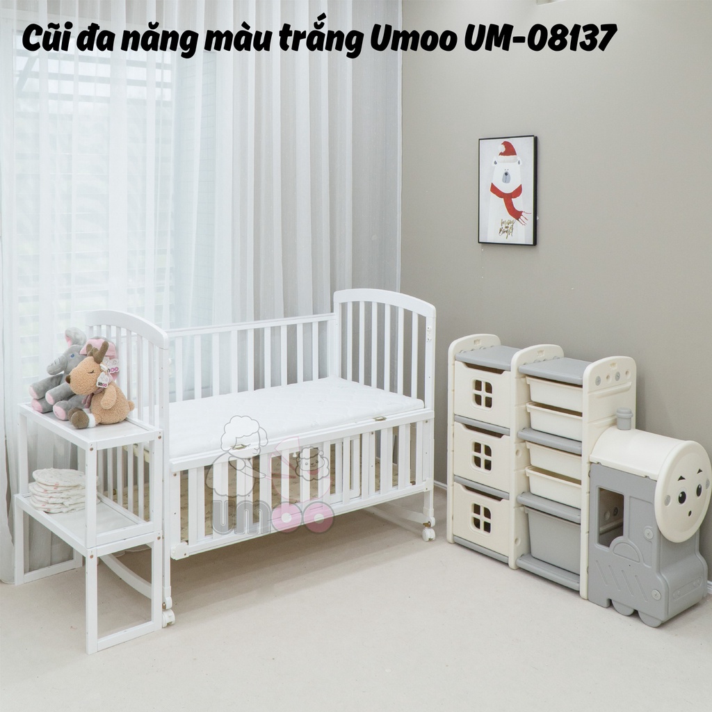 𝗖𝘂̃𝗶 𝗴𝗼̂̃ đ𝗮 𝗻𝗮̆𝗻𝗴, cui go đa nang 6in1 𝗨𝗠𝗢𝗢 𝗨𝗠-𝟬𝟴𝟭𝟯𝟳 có thể tạo thành giường cho bé sơ sinh đến 10 tuổi