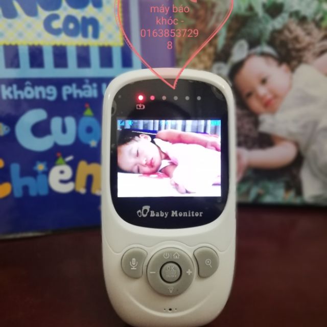 [Tặng kèm thìa báo nóng] Máy báo khóc Baby Monitor màn hình 2.4 in- Camera giám sát trẻ em siêu nét mbk02