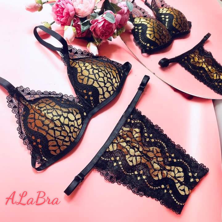 Bộ đồ lót nữ sexy hàng thiết kế bằng chất ren thoáng mát mềm mịn