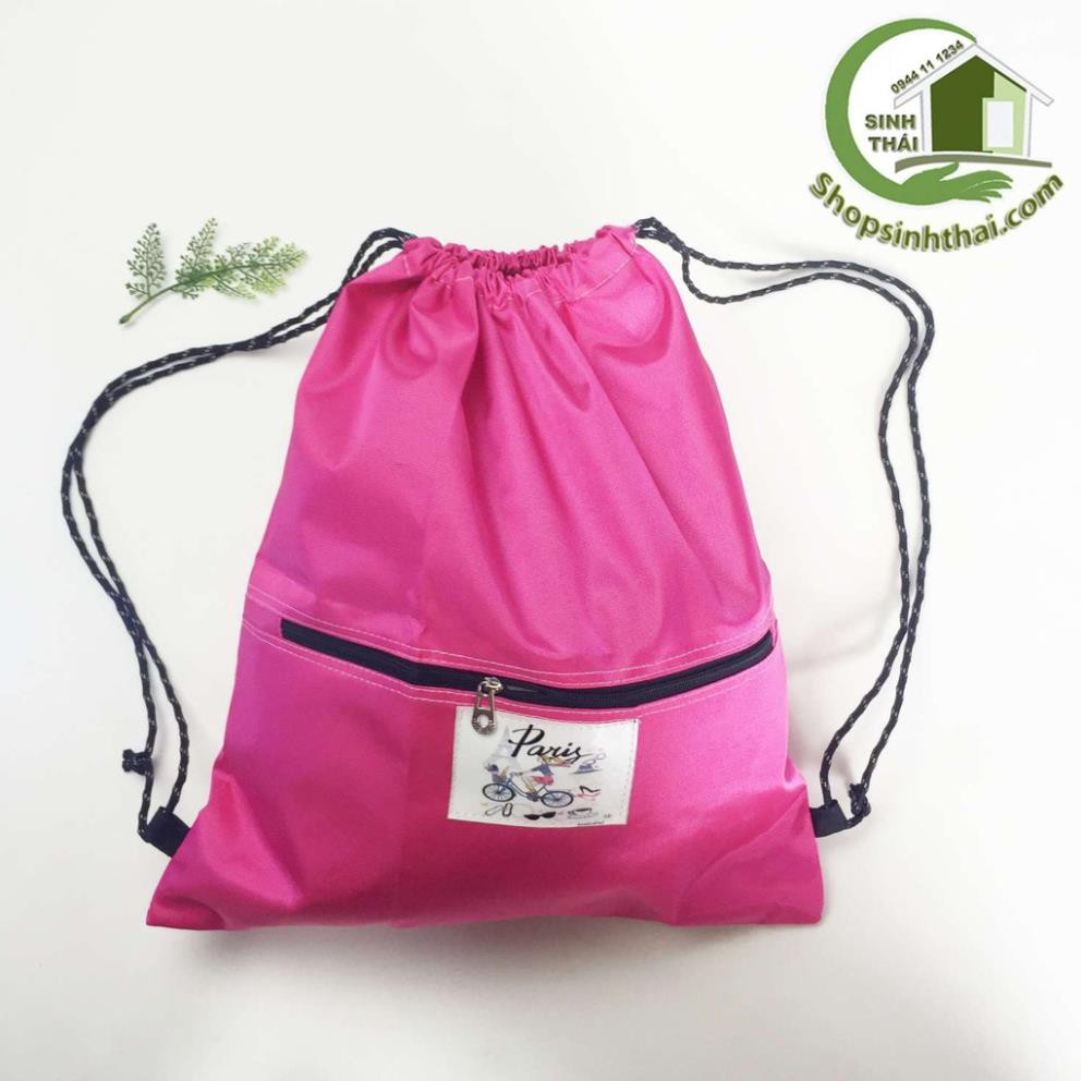 Balo vải kaki dù siêu gọn nhẹ, không thấm nước - màu đen - balo vải thể thao, đi phượt, du lịch, đi chơi