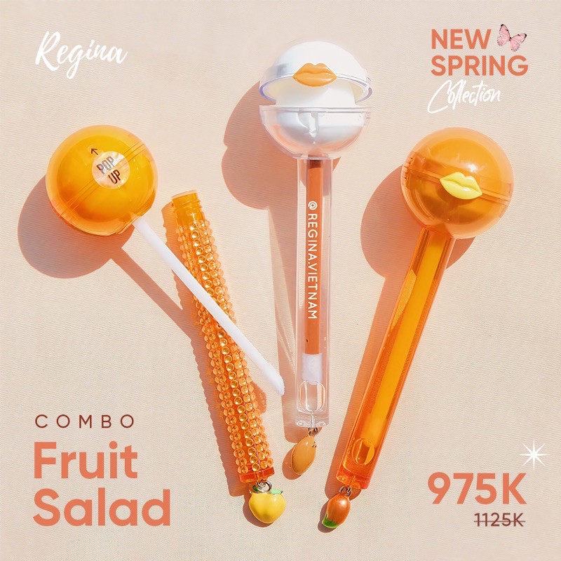 Combo FRUIT SALAD | Bộ 3 cây son 2-IN-1 {BÓNG + DƯỠNG} | Glossy Pops