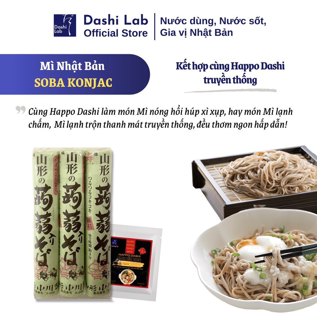 Mì Soba Kiều Mạch Konjac DASHI LAB Nhật Bản Tốt Cho Tiêu Hóa 450g