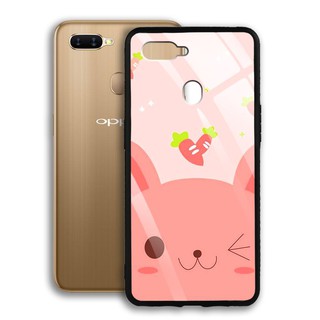 [FREESHIP ĐƠN 50K] Ốp Lưng Oppo A7  - mặt Kính Cường Lực - 03029 7867 CUTE12