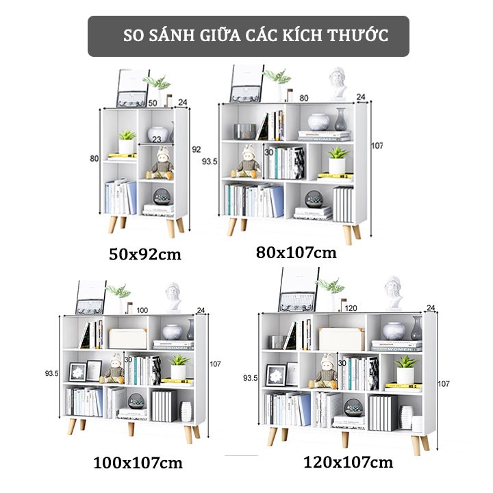 Tủ Kệ Sách Gỗ Đẹp Hiện Đại Đa Tầng FIVO KBT31, Chất Liệu Gỗ MDF Và HMR Chống Ẩm Cực Tốt Hàng Cao Cấp