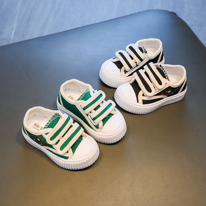 Giày Canvas Quai Dán Thiết Kế Mới Thời Trang 2022 Dành Cho Bé Gái