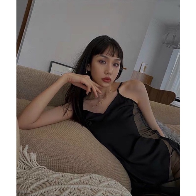 [CÓ HÌNH THẬT] Váy ngủ nữ xuyên thấu hai bên dây mảnh LAYLA DRESS Bralettehousevn