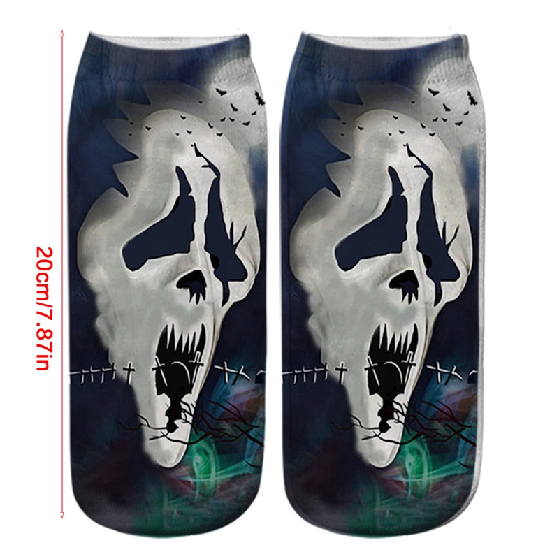 Vớ Dài In Họa Tiết Bí Ngô Halloween 3D Thời Trang Cho Nữ