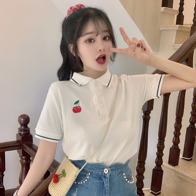 Áo thun polo SUXI ngắn tay thiết kế mới thời trang mùa hè cho nữ