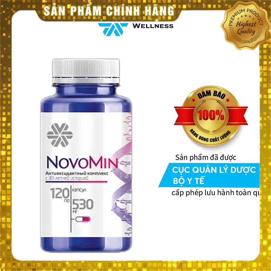 Novomin - Siberian Wellness - Fomula4 - Viên uống chống oxy hóa, phục hồi tế bào khỏe mạnh - Hộp 120 viên