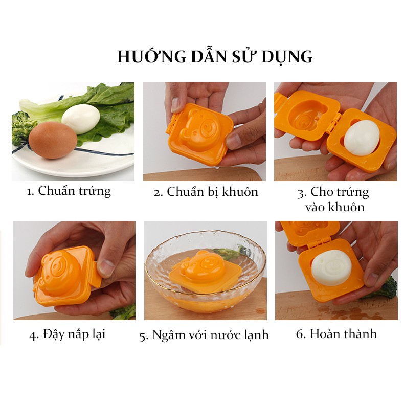 Bộ 6 khuôn làm cơm, thạch cho bé ăn dặm ngon miệng [SALE LỚN]