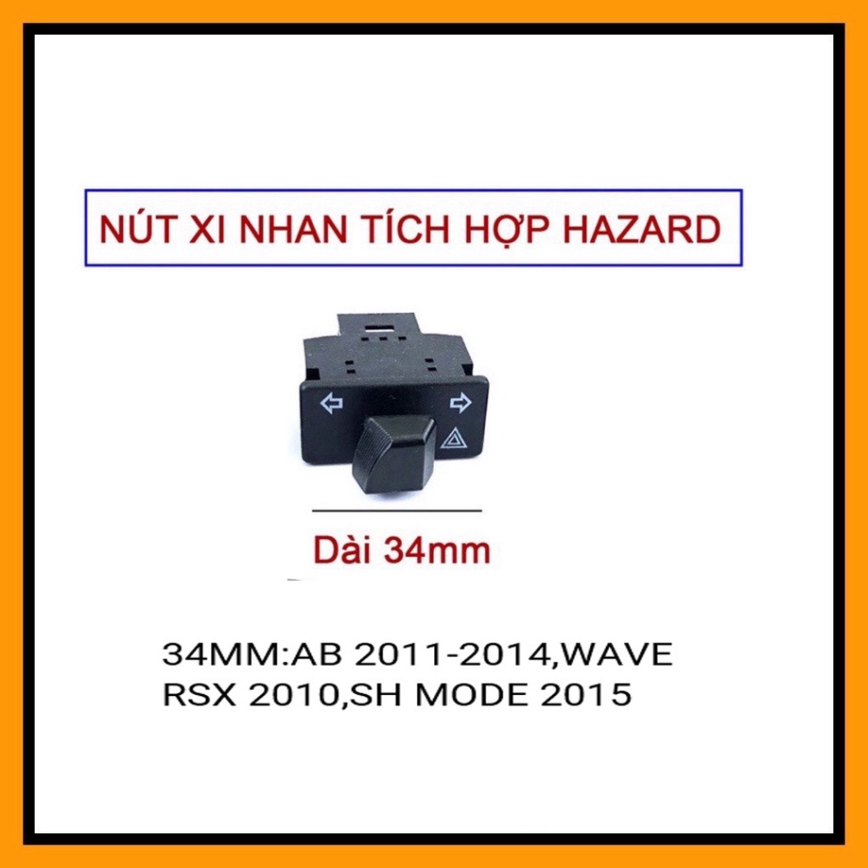 Công tắc xi nhan tích hợp Hazard cao cấp nháy cả 4 bóng Xi Nhan cho các dòng xe máy của Honda - Mẫu Mới Nút Đỏ
