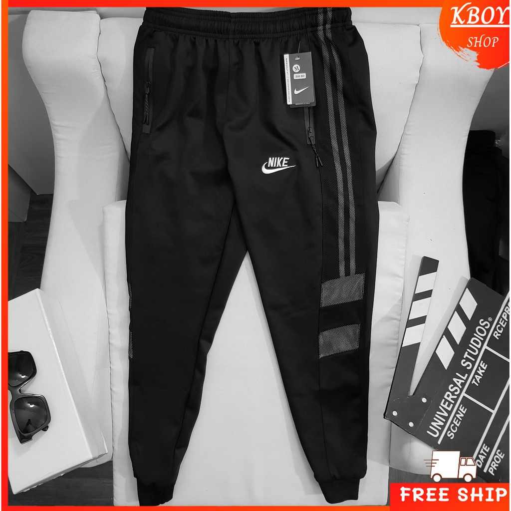 Quần jogger nam thun Poly cao cấp chống thấm logo thuê đẹp bigsize thích hợp dạo phố, thể thao, gym - JG04