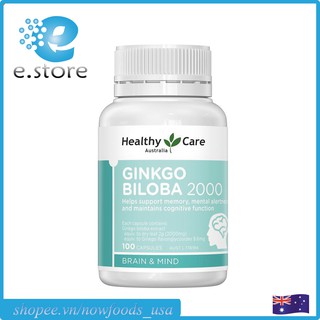 [ ÚC ] Viên Uống Bổ Não Ginkgo Biloba Healthy Care 2000