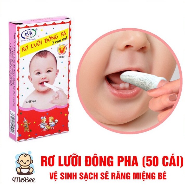 [HOT] COMBO HỘP 5 CÁI Rơ lưỡi, tưa lưỡi Đông PA 3 con nai cho bé