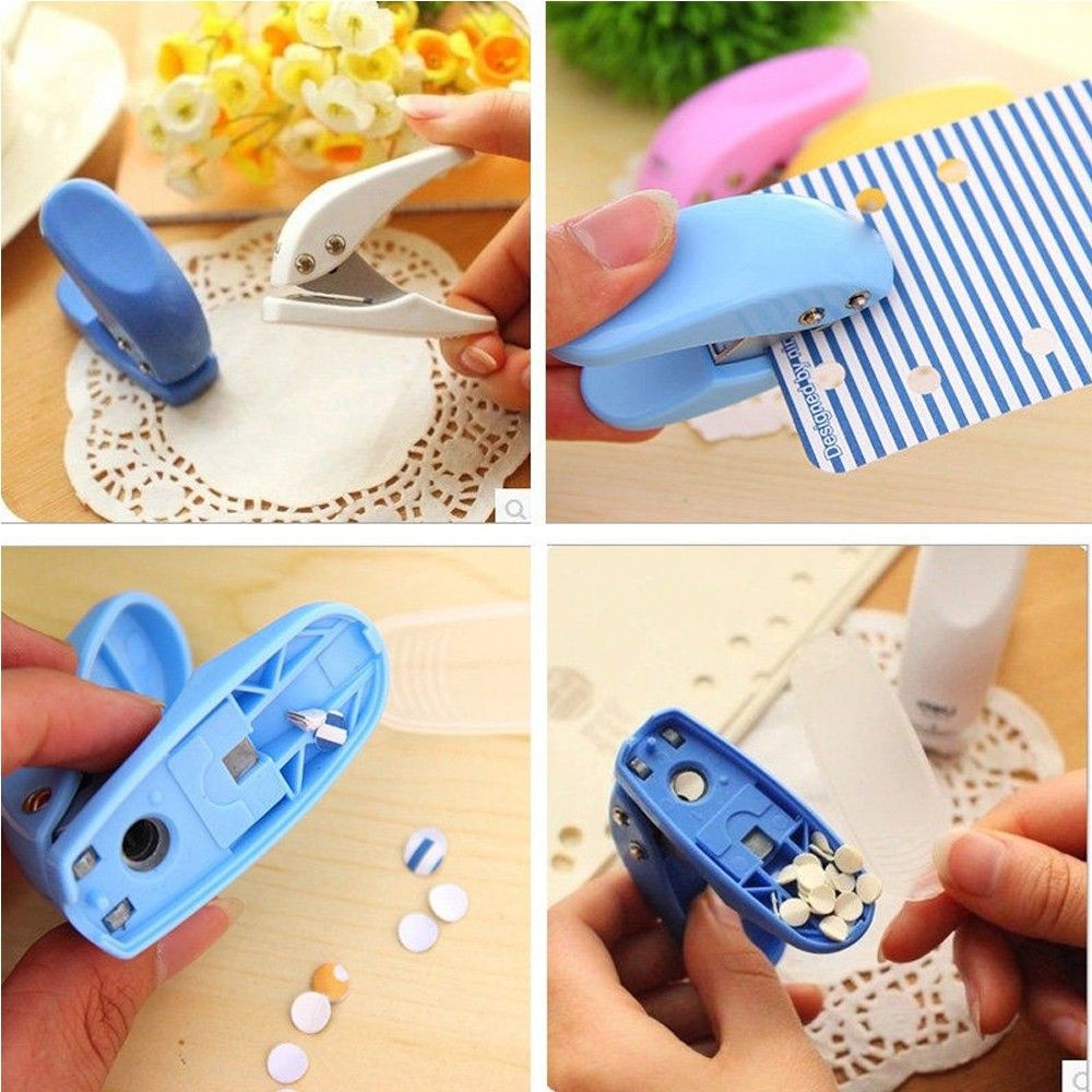 Thẻ Bấm Lỗ Hình Tròn Đục Lỗ Bằng Chất Liệu Bền Nhiều Màu Sắc Diy Cho Học Sinh / Văn Phòng