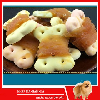 Bánh thưởng cho chó Sumiho (Gà bọc bánh quy) (100gr/túi) Đồ ăn cho chó mèo thú cưng