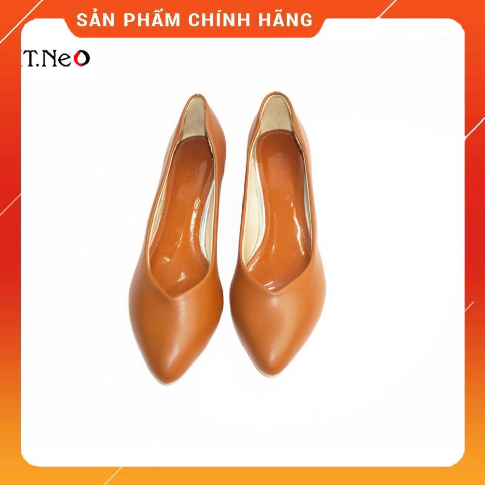 Giày công sở nữ da bò 3p gót vuông cực êm chân dễ sử dụng (cs010-vb)
