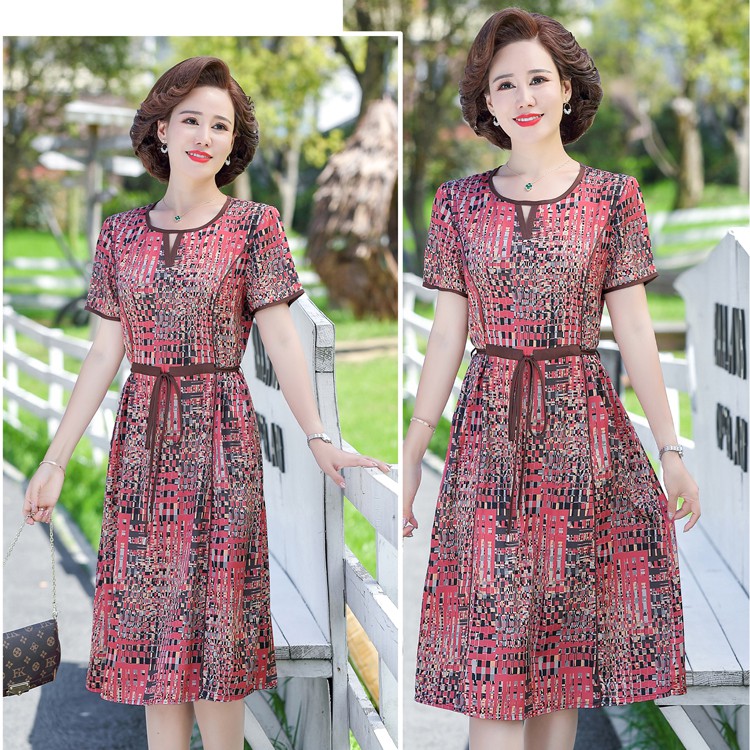 #C6043 VÁY VOAN LỤA 2 MÀU SANG TRỌNG, QUÝ PHÁI. MẪU VÁY HOT NHẤT 2021 CHO NGƯỜI TRUNG NIÊN <3 QUÀ TẶNG CHO MẸ | BigBuy360 - bigbuy360.vn