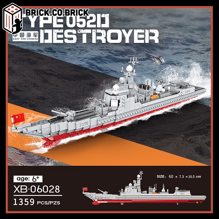 Lắp Ráp Mô Hình Tàu Chiến Phóng Tn Lửa Hải Quân Trung Quốc China Navy Missile XB06028