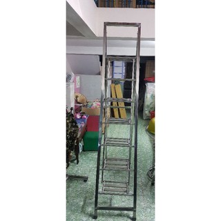 Thang  inox 7 bậc hàng chợ