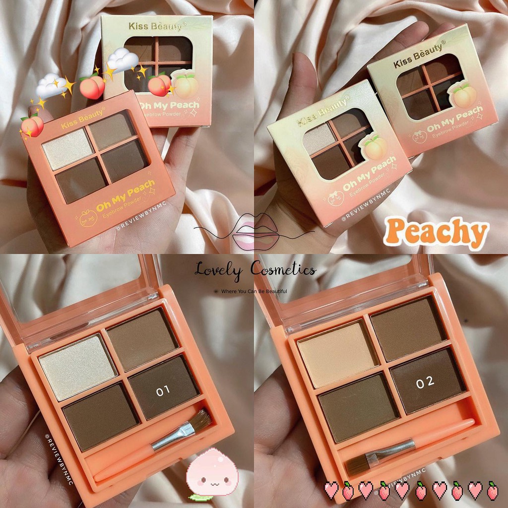 Bột tán chân mày Kiss Beauty Oh My Peach 🍑