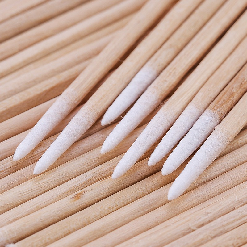 Tăm Bông Cotton Cán Gỗ Dùng Để Tẩy Sơn Móng Tay