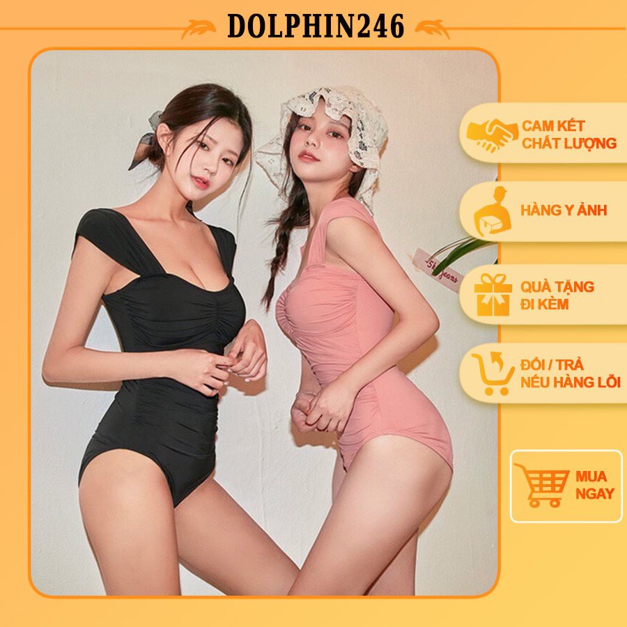 Bikini Đi Biển 1 Mảnh 2021 Có Tay Liền Thân Che Bụng Mỡ Đồ Bơi Nữ 2021 Chất Đẹp ĐH21