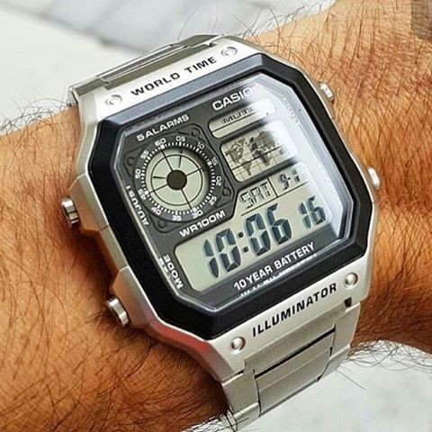 Đồng hồ nam Casio AE-1200WHD-1AVEF pin 10 năm