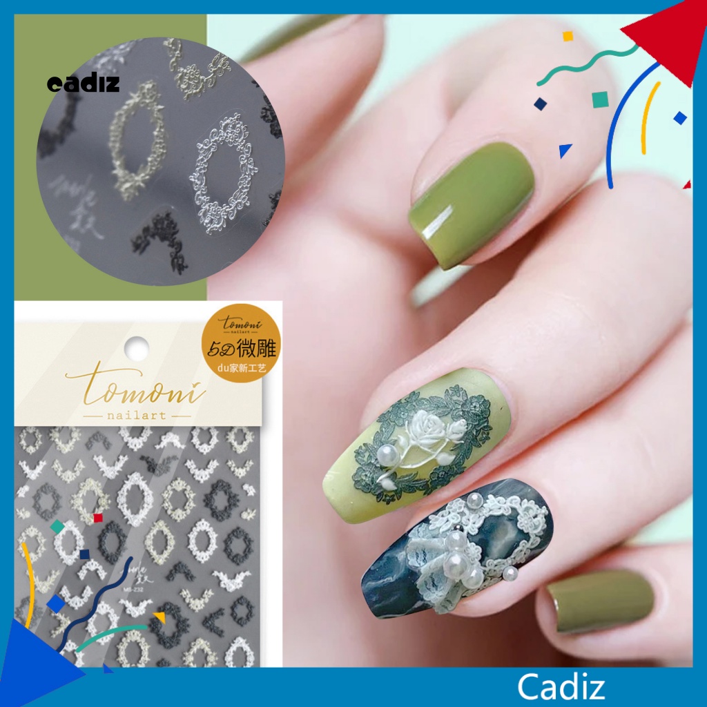 Miếng Dán Trang Trí Móng Tay Hình Hoa Xinh Xắn