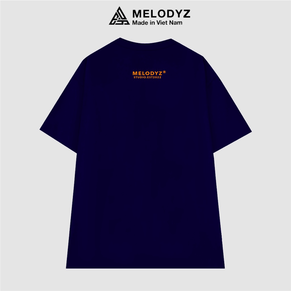 Áo Thun Unisex Logo Local Brand MelodyZ, Áo Phông Nam Nữ Tay Lỡ Form Rộng Oversize Cotton 100% Basic Tee