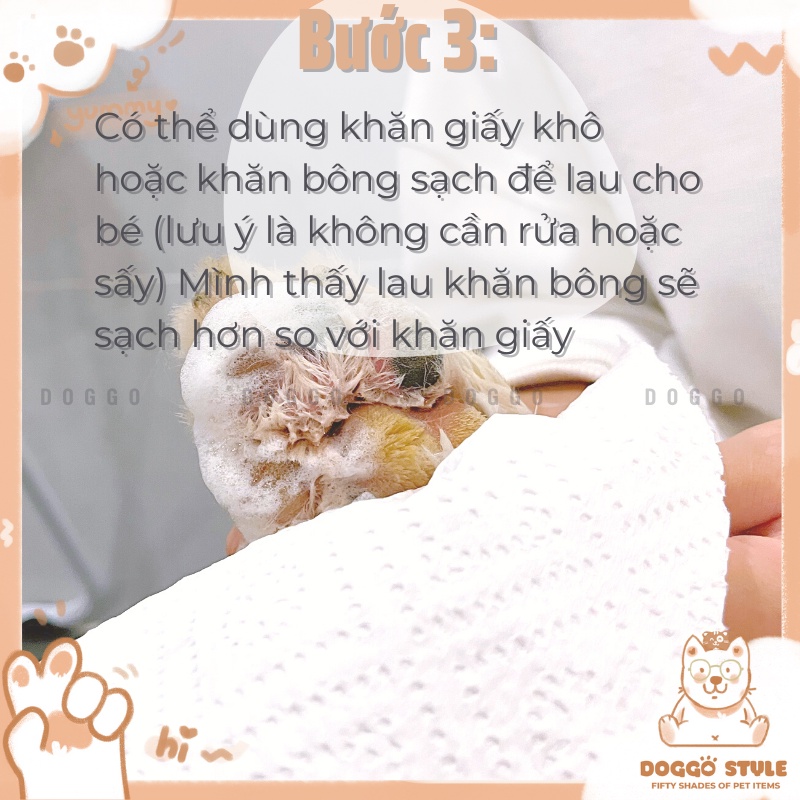Bọt rửa chân chó mèo, làm sạch kẽ chân cho chó và mèo không cần rửa lại với nước 150Ml DORRIKEY kèm bàn chải