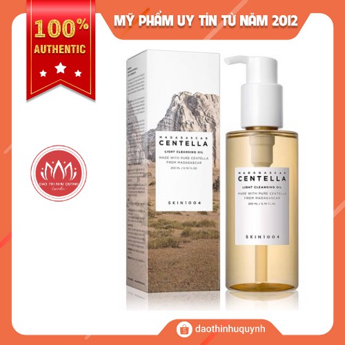 Dầu tẩy trang Skin 1004 Madagascar Centella Light Cleansing Oil, Làm Sạch Sâu, Dịu Nhẹ Chiết Xuất Rau Má 200ml