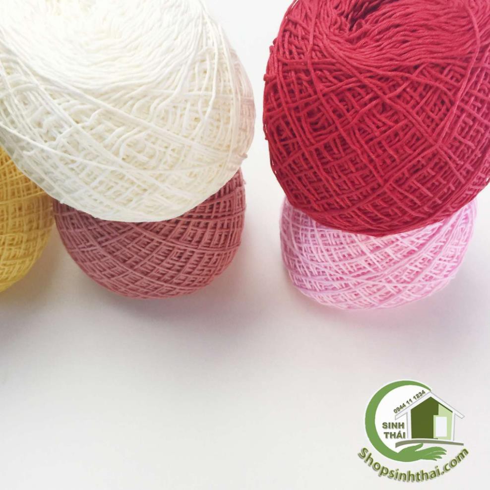 Chỉ móc - chỉ đan lát, móc áo, móc giỏ, móc khăn, chỉ cotton cao cấp - chọn màu