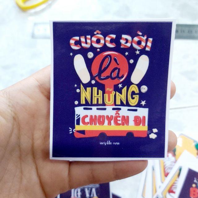 Tem Sticker Cuộc Đời Là Những Chuyến Đi Dán Nón, Dán Xe Giá Rẻ