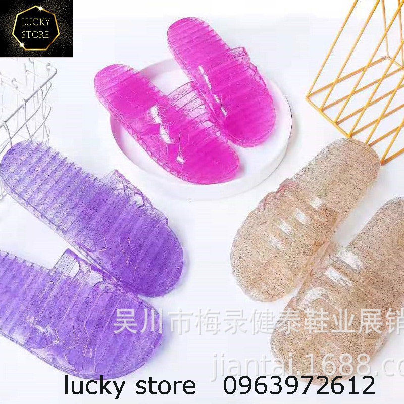 Dép Kim Tuyến Đi Trong Nhà, Dép Nhựa Kim Tuyến Nữ