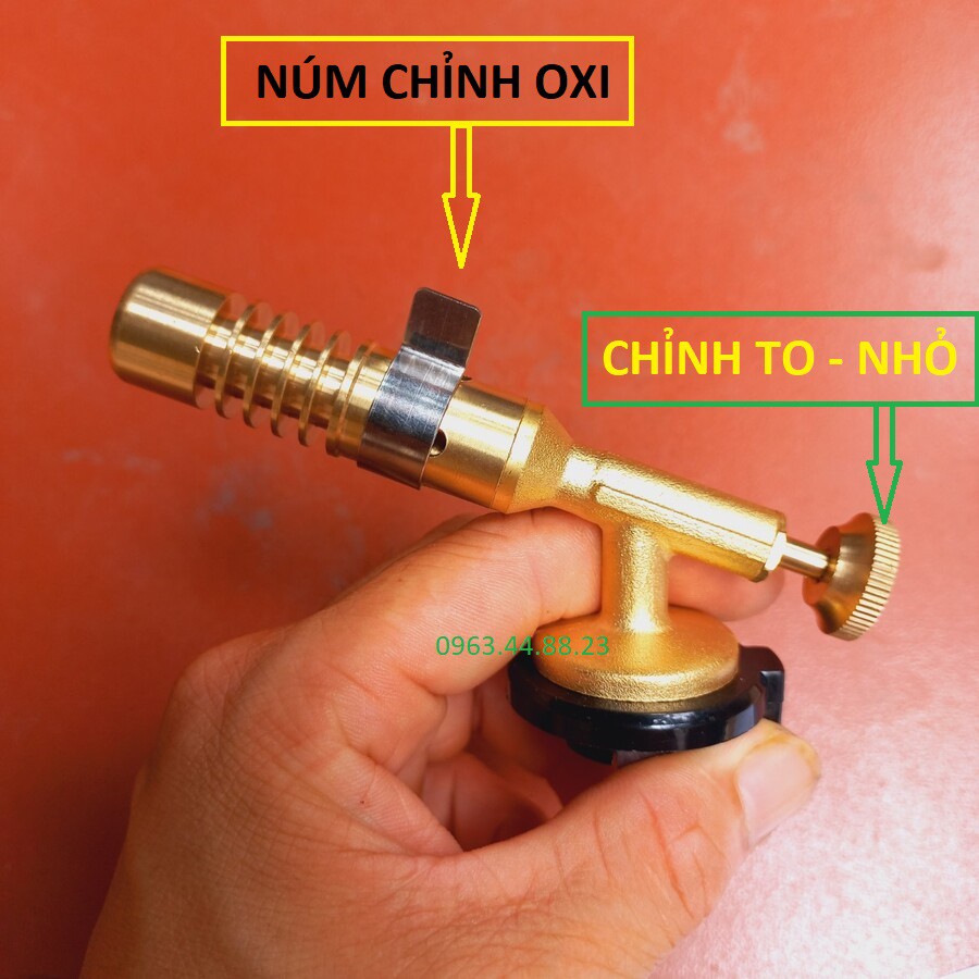 đèn khò gas mini cầm tay (khò có vòng chỉnh oxy)