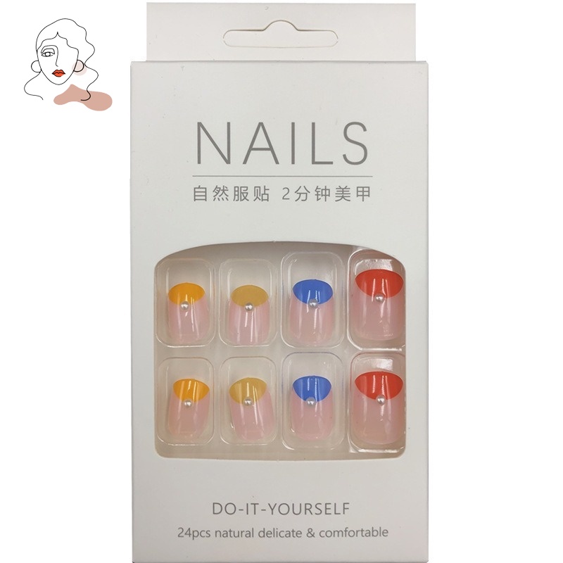 Bộ 24 Móng Tay Giả Kèm Keo Dán Tiện Dụng