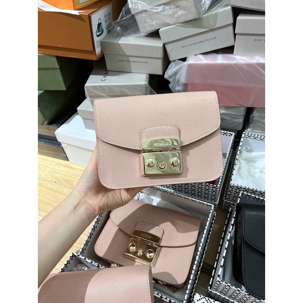 Túi furl metropolis mini màu moon hồng phấn