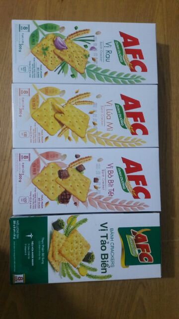 Bánh AFC Dinh Dưỡng Vị Rau, Lúa, Tảo, Bò 172g/ 200gam