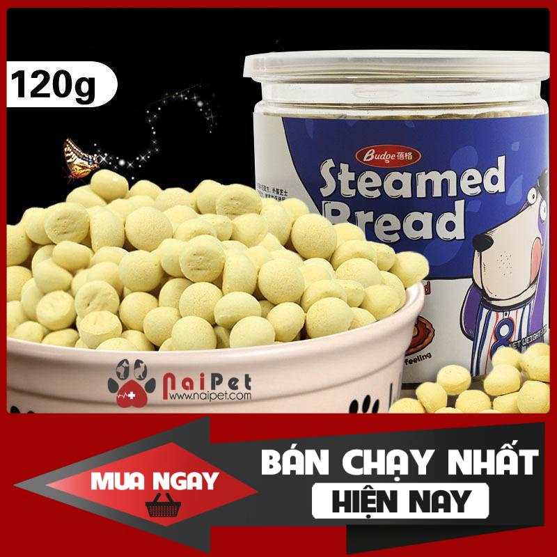 [❌GIÁ SỈ❌] Đồ Ăn Vặt Bánh Thưởng Vị Sữa Cho Chó Steamed Bread 120g ❤️