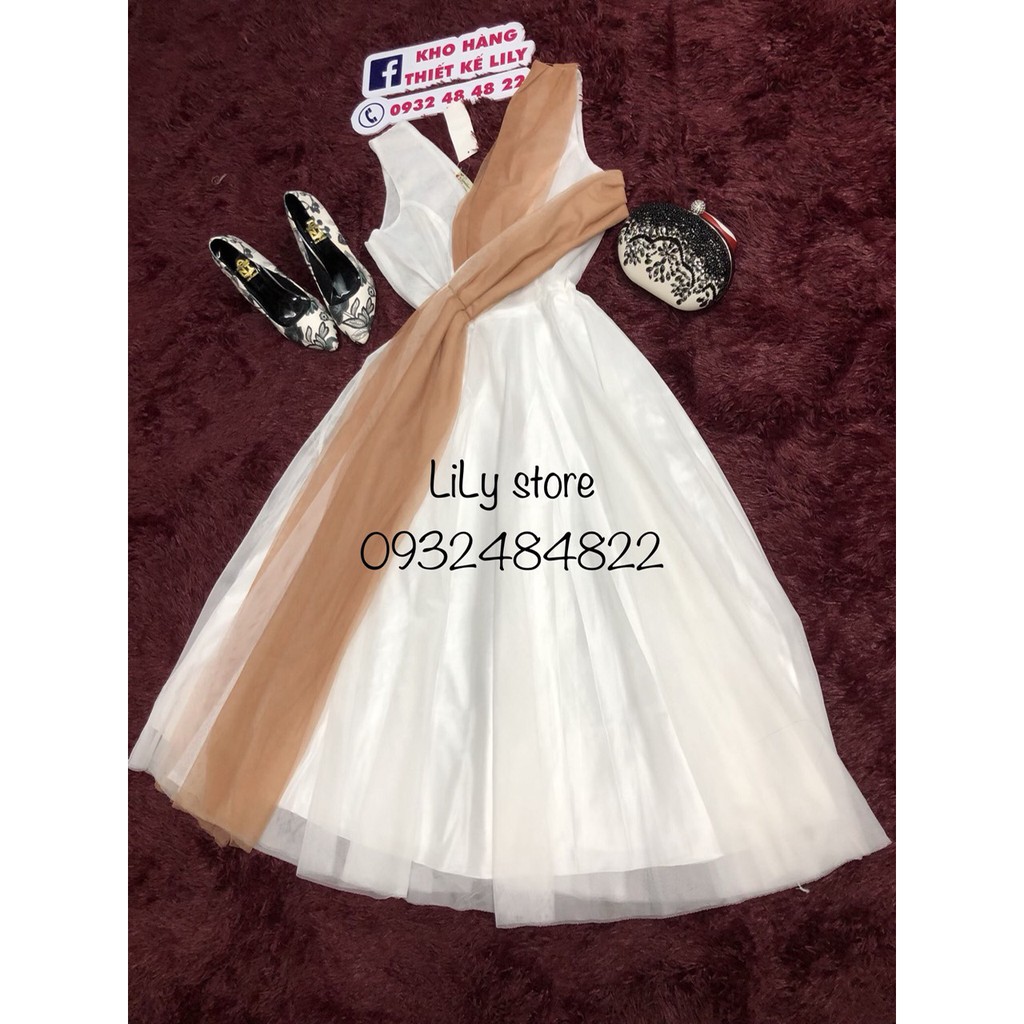 ( ẢNH VÀ VIDEO THẬT 1000%) đầm xoè phối màu