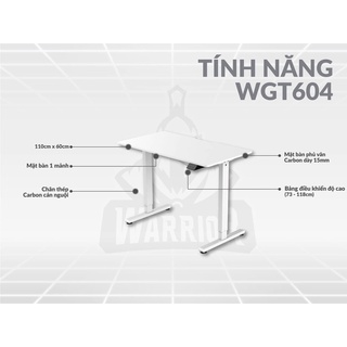 {Sale Off } Bàn nâng hạ WARRIOR – Paladin Series – WGT604 có 2 màu Trắng và Đen