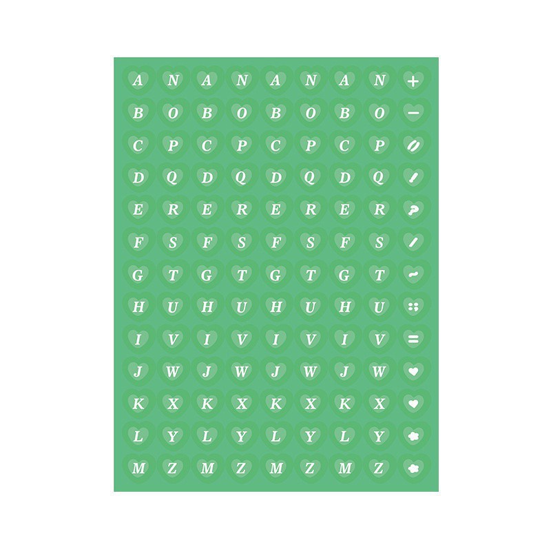 Nhãn dán trang trí bàn phím bằng pvc in chữ love màu laser