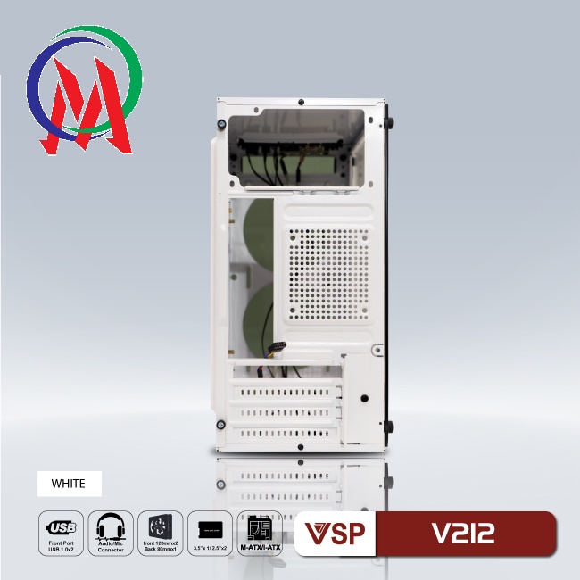 Vỏ Case VSP Gaming V212  .Size M-Atx, 2 Mặt Kính Cường Lực, Nhỏ Gọn